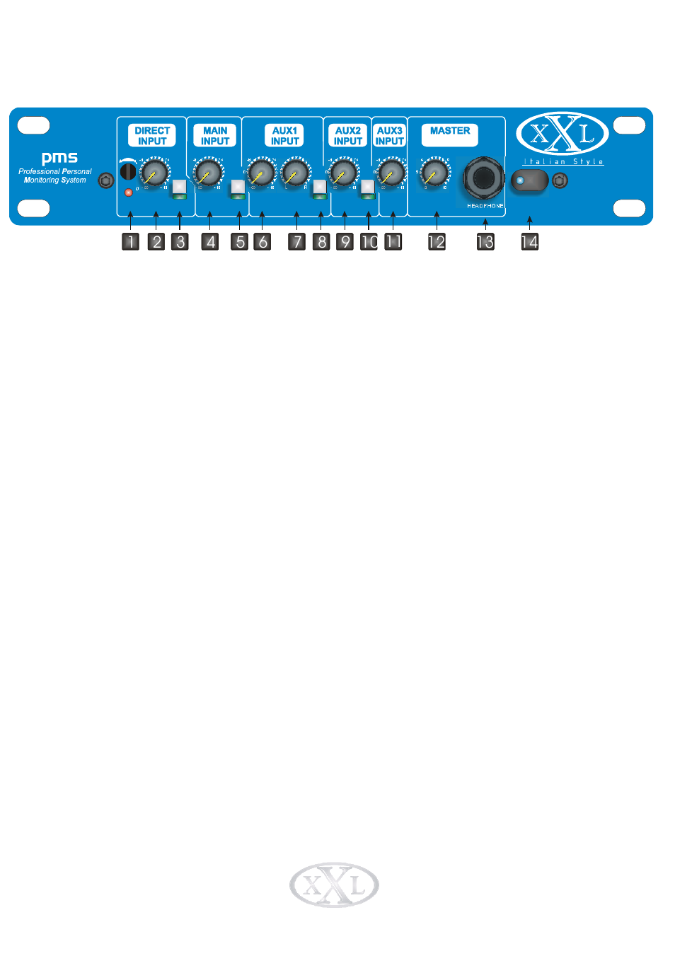 Controls, 9 - pms user’s manual 4 | Mogar Music PMS User Manual | Page 10 / 16
