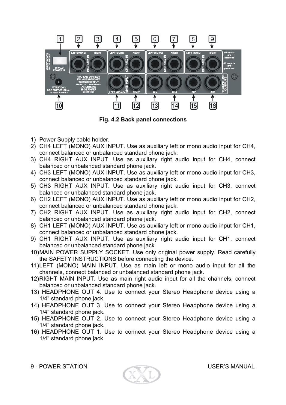 Mogar Music POWERSTATION User Manual | Page 10 / 16