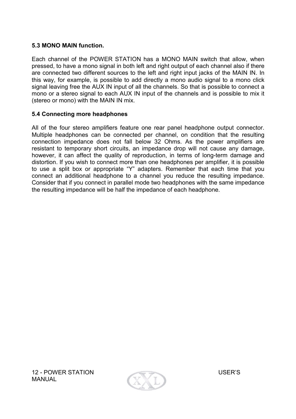 Mogar Music POWERSTATION User Manual | Page 13 / 16