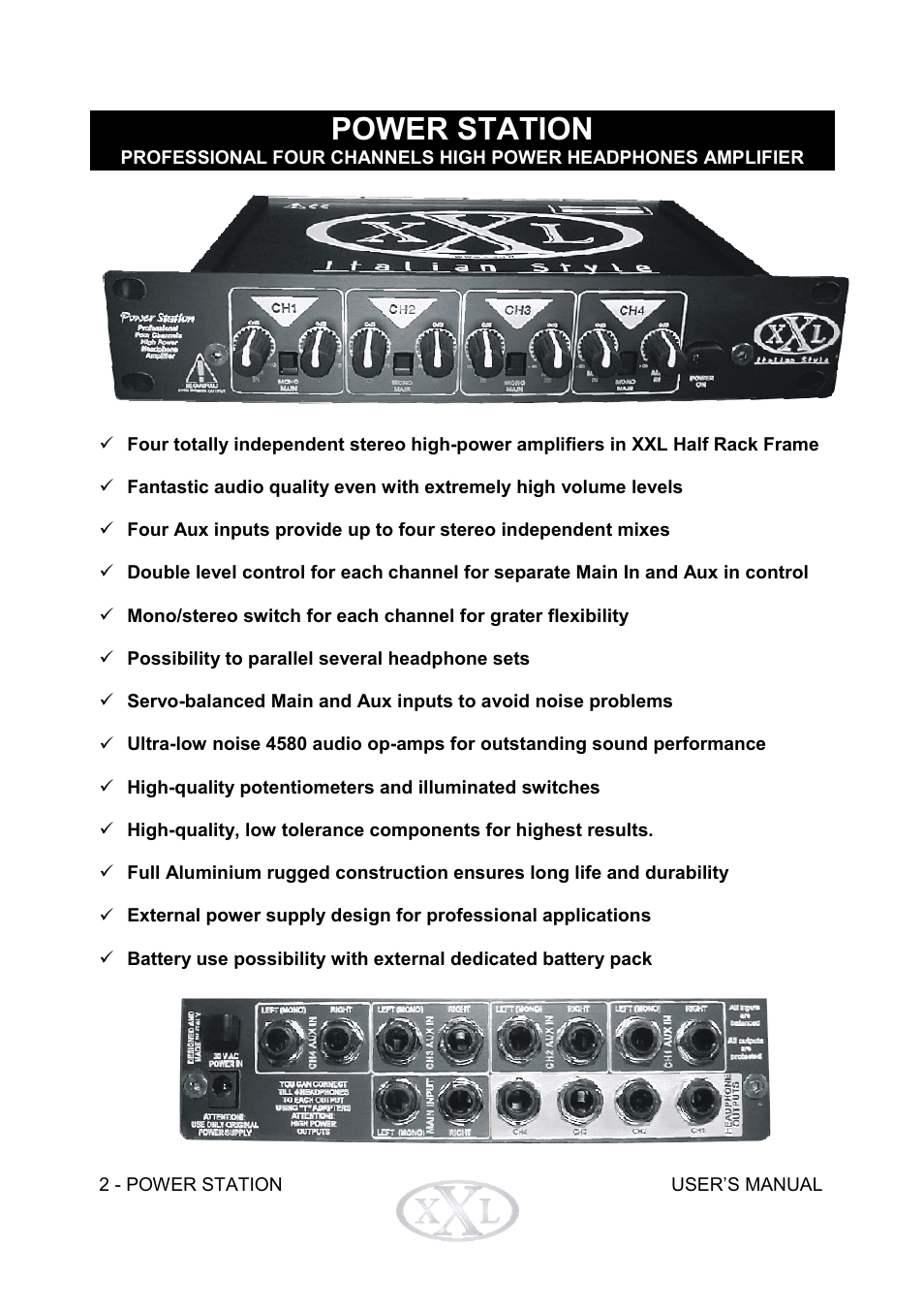 Power station | Mogar Music POWERSTATION User Manual | Page 3 / 16
