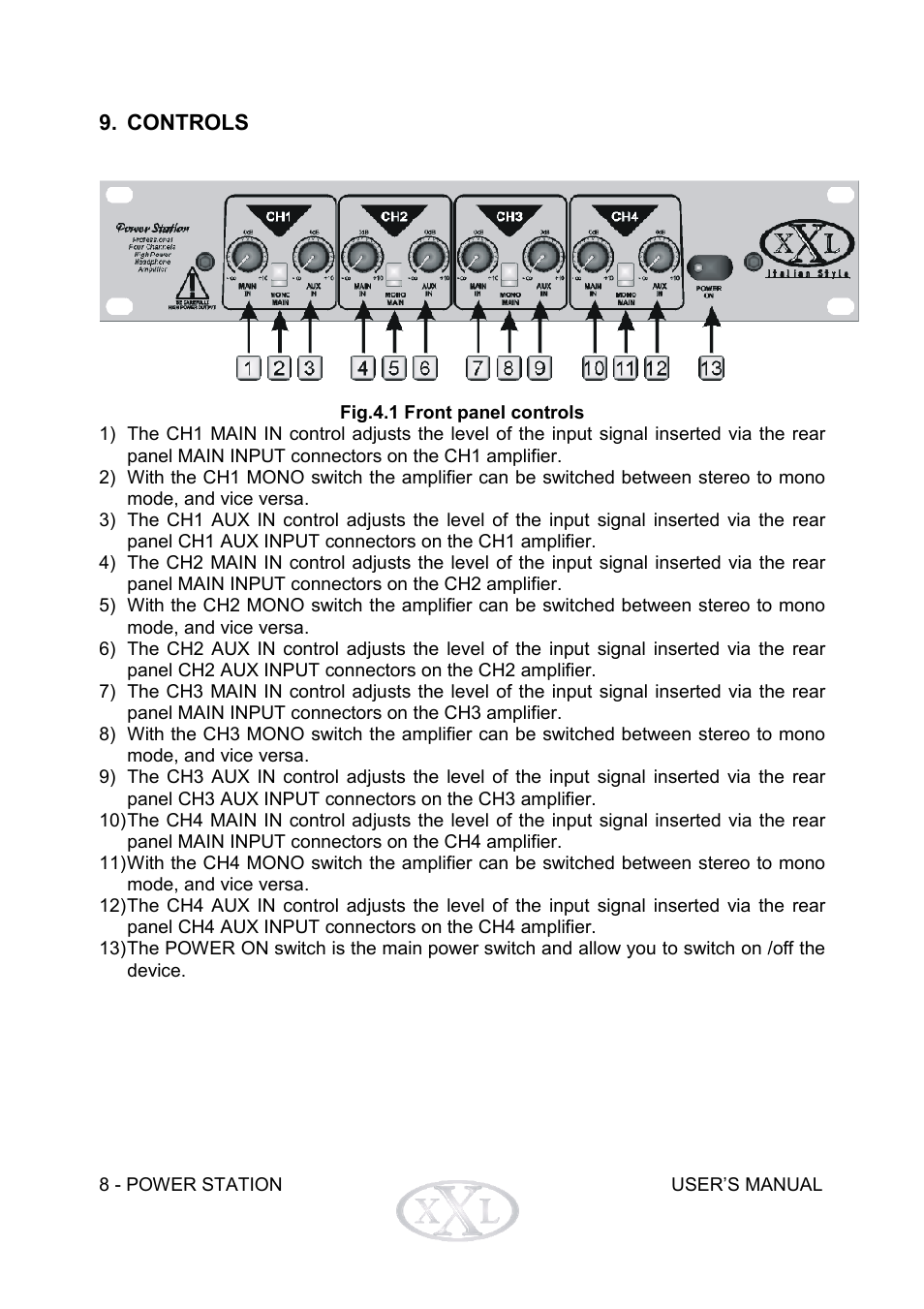 Mogar Music POWERSTATION User Manual | Page 9 / 16