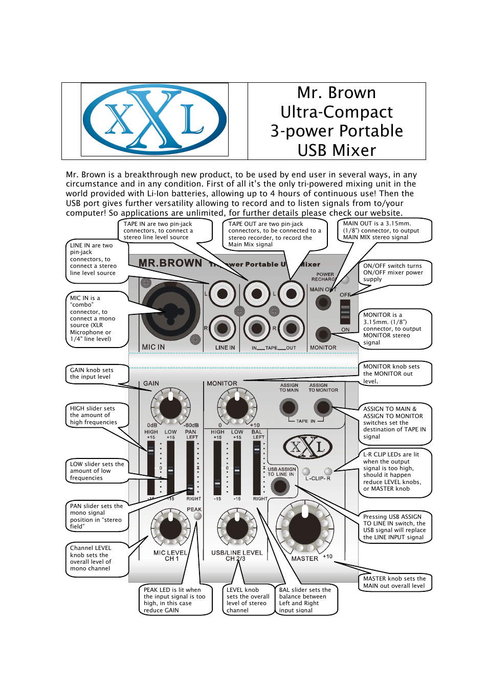 Mogar Music MR.BROWN User Manual | 8 pages