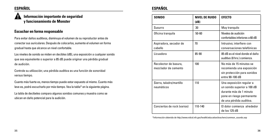 Español | Monster Turbine High Performance In-Ear Speakers User Manual | Page 19 / 27