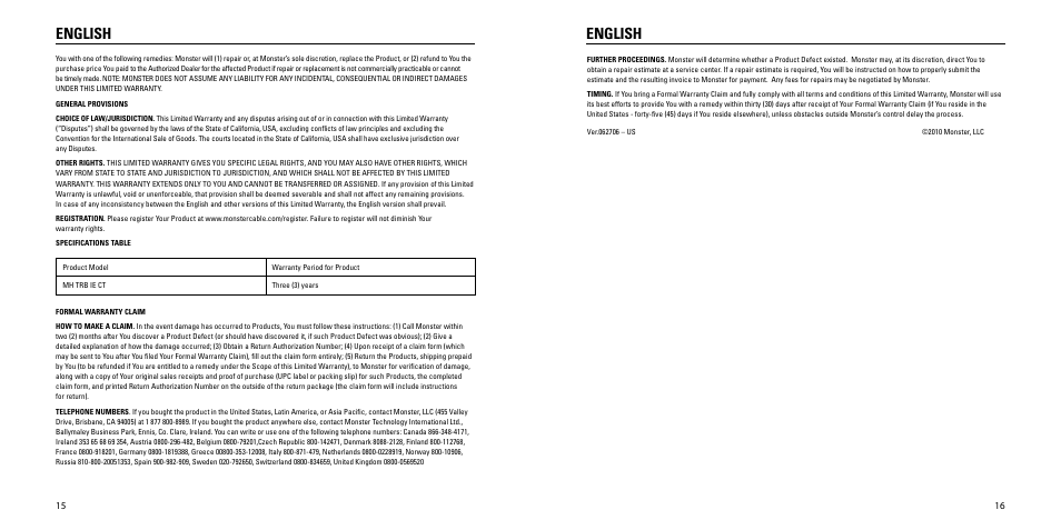 English | Monster Turbine High Performance In-Ear Speakers User Manual | Page 9 / 27