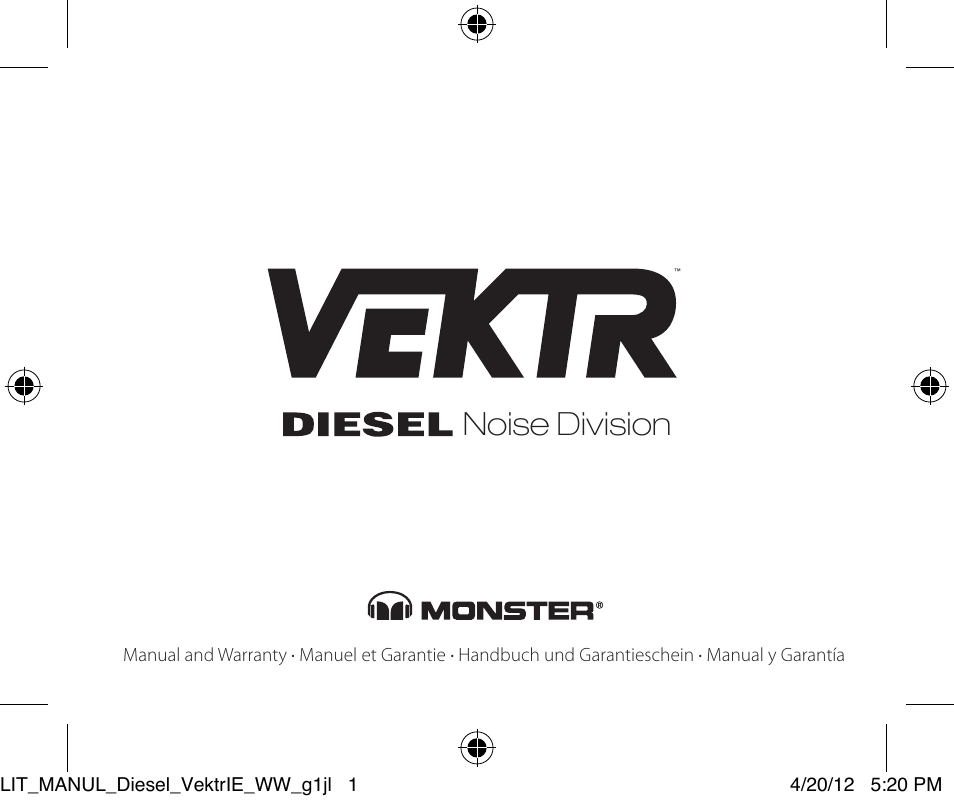 Monster Diesel VEKTR In-Ear Headphones User Manual | 84 pages