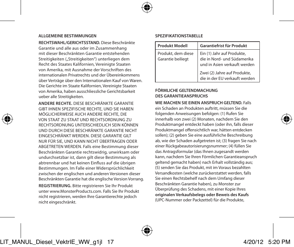 Monster Diesel VEKTR In-Ear Headphones User Manual | Page 17 / 84