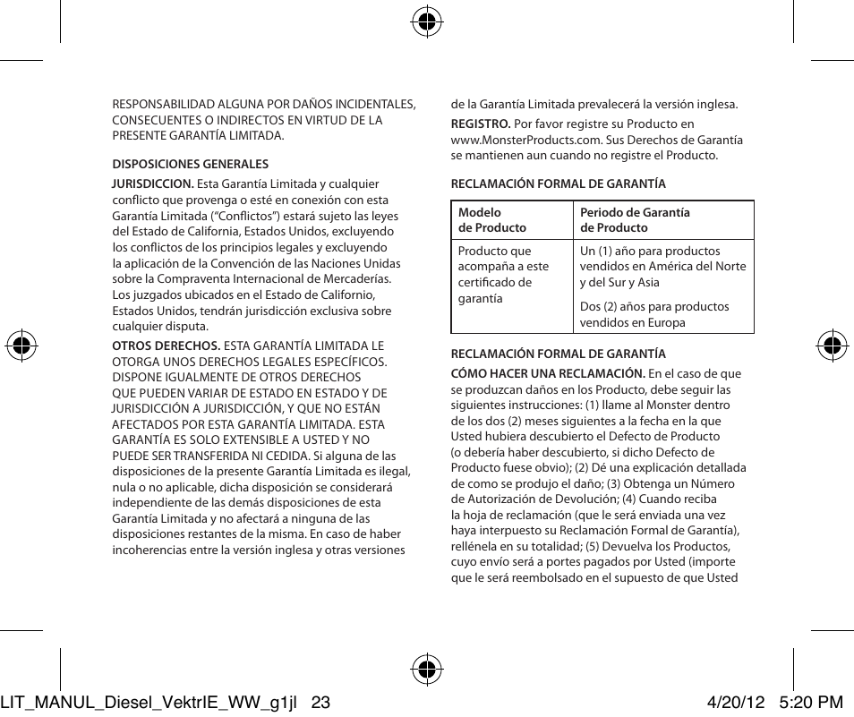 Monster Diesel VEKTR In-Ear Headphones User Manual | Page 23 / 84