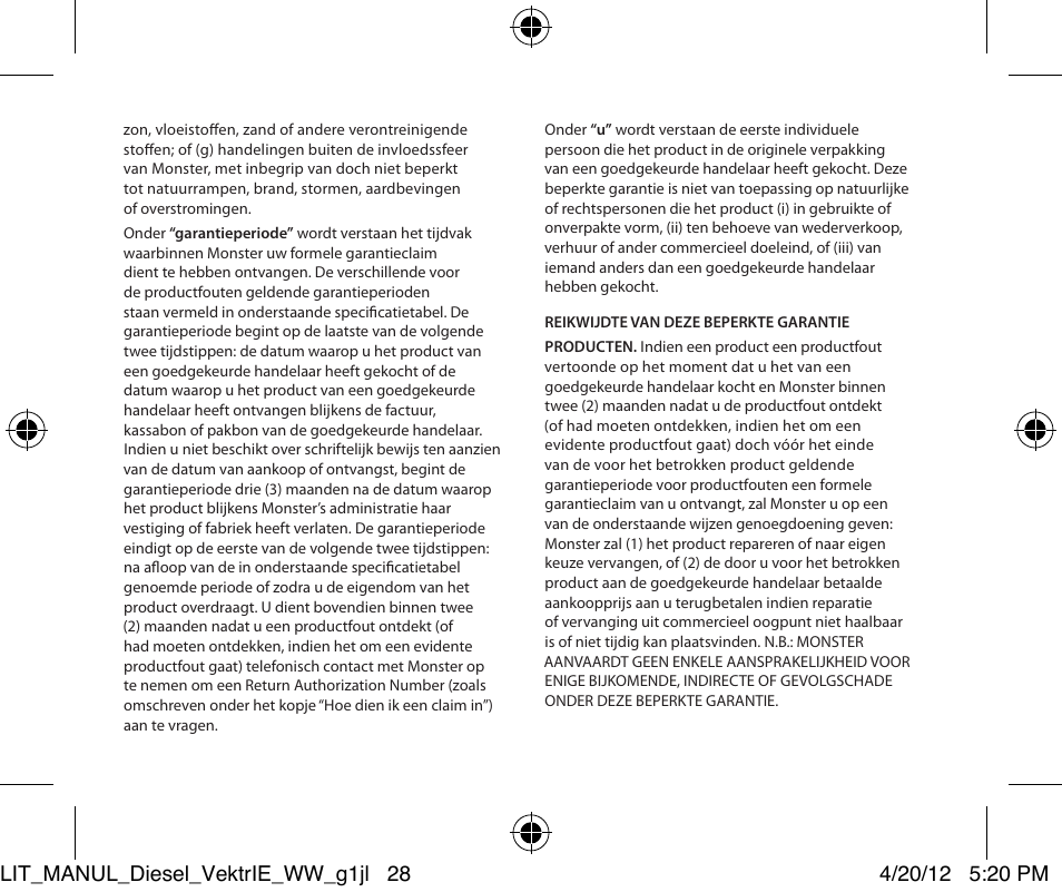 Monster Diesel VEKTR In-Ear Headphones User Manual | Page 28 / 84