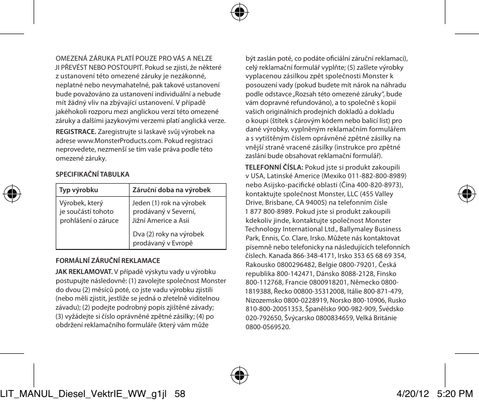 Monster Diesel VEKTR In-Ear Headphones User Manual | Page 58 / 84