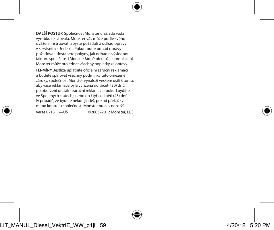 Monster Diesel VEKTR In-Ear Headphones User Manual | Page 59 / 84