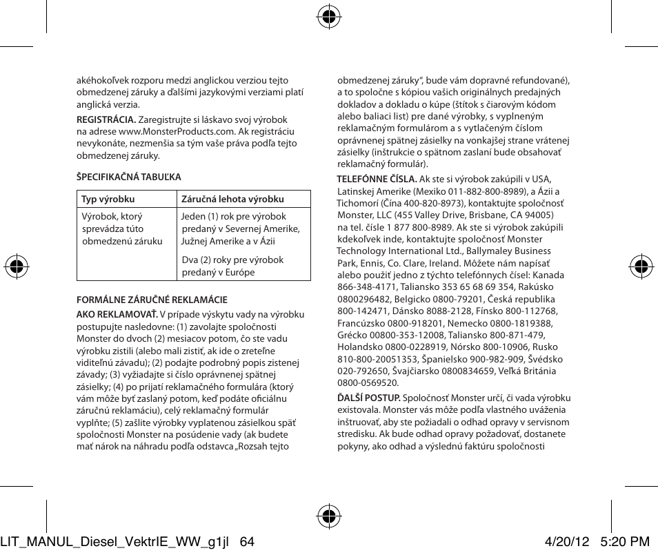 Monster Diesel VEKTR In-Ear Headphones User Manual | Page 64 / 84