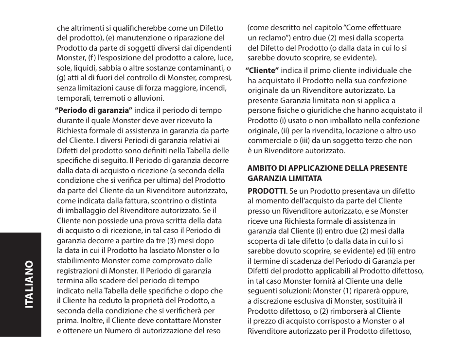 It aliano | Monster iSport Bluetooth Wireless In Ear Sport Headphones User Manual | Page 82 / 232