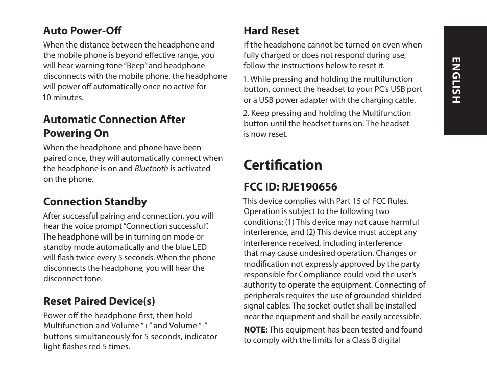 Certification | Monster iSport Bluetooth Wireless In Ear Sport Headphones User Manual | Page 9 / 232