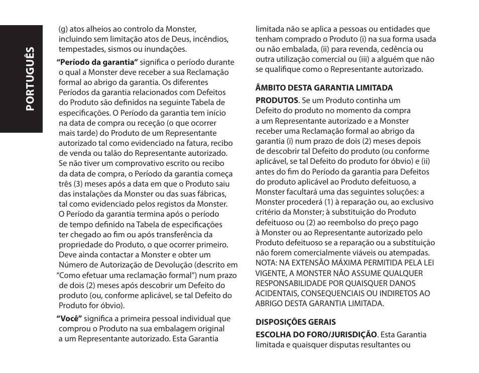 Português | Monster iSport Bluetooth Wireless In Ear Sport Headphones User Manual | Page 96 / 232