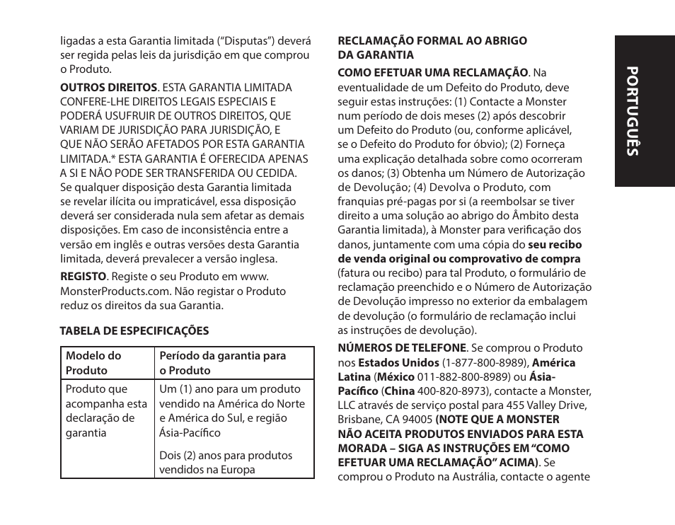 Português | Monster iSport Bluetooth Wireless In Ear Sport Headphones User Manual | Page 97 / 232