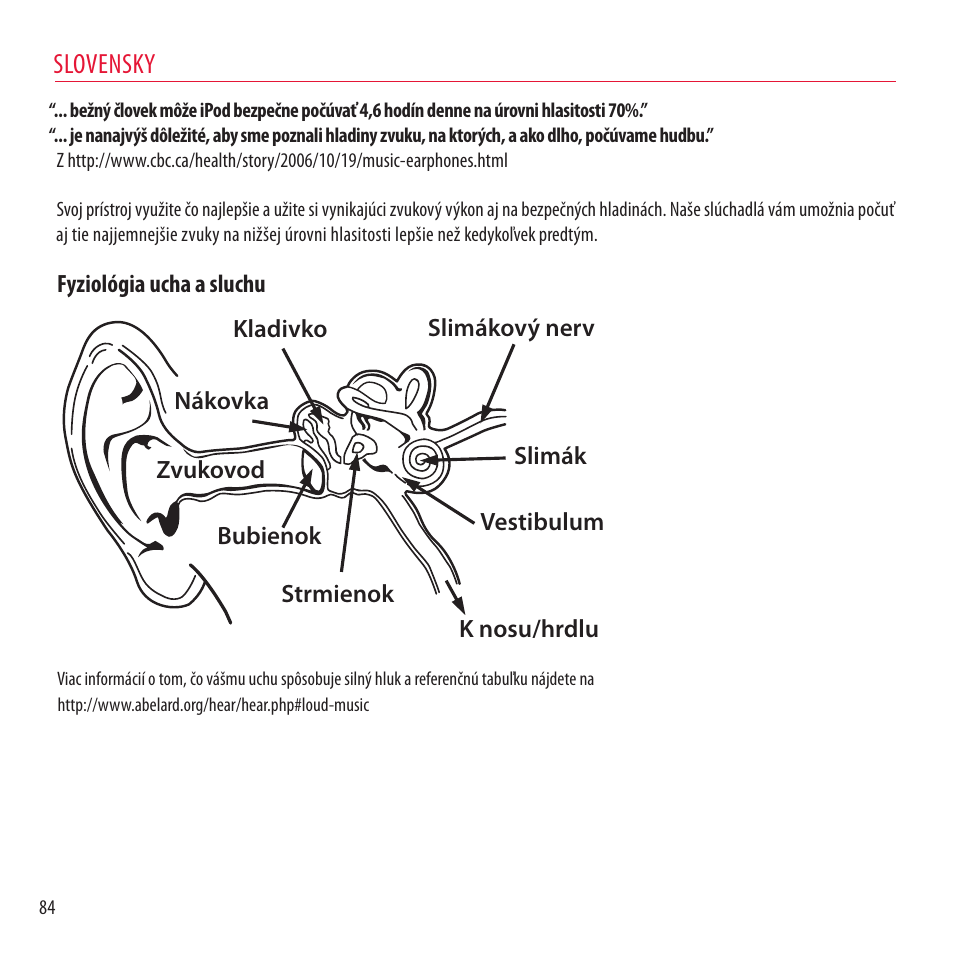 Slovensky | Monster NCredible NTune User Manual | Page 84 / 114