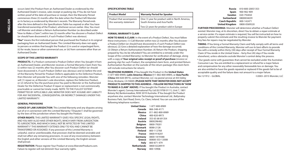 Monster SuperStar BackFloat Waterproof Bluetooth Speaker User Manual | Page 6 / 56