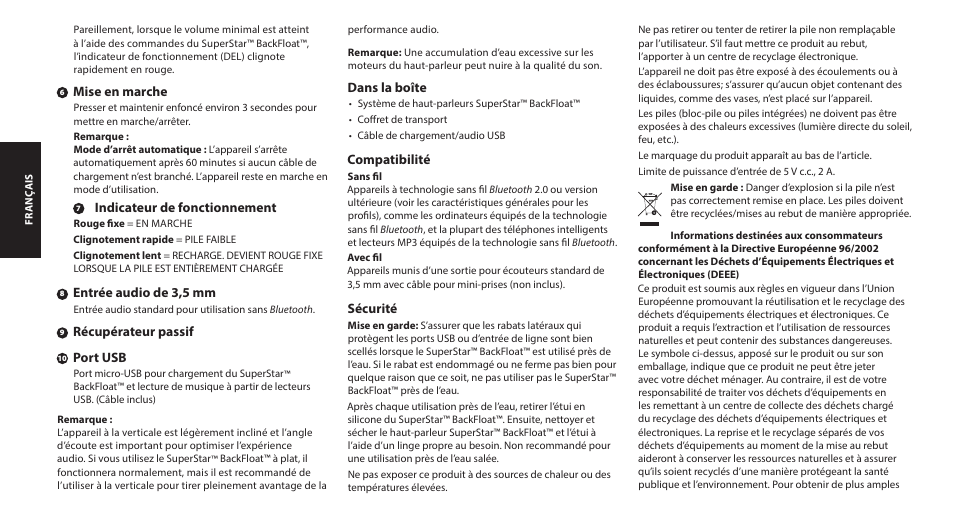 Monster SuperStar BackFloat Waterproof Bluetooth Speaker User Manual | Page 8 / 56