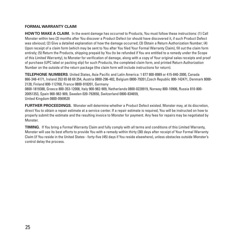 Monster Clarity HD Model One High Definition Multi-Media Speaker Monitor Gloss Finish User Manual | Page 26 / 84