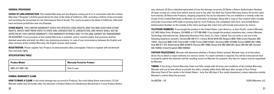 Monster ClarityHD Precision Micro Bluetooth Speaker 100 User Manual | Page 12 / 13