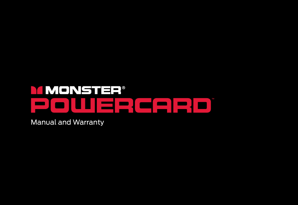Monster Ultrathin PowerCard Portable Battery User Manual | 10 pages