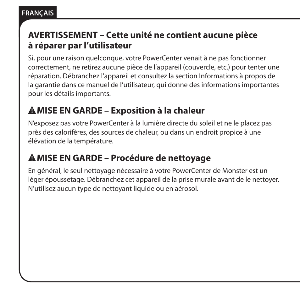 Monster AV 775G PowerCenter User Manual | Page 36 / 68