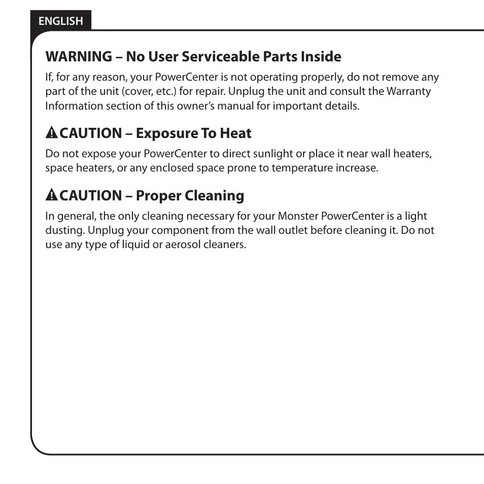 Monster HT 800G PowerCenter User Manual | Page 16 / 76