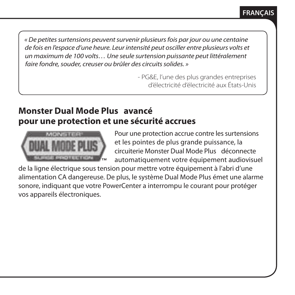 Monster dual mode plus, Avancé pour une protection et une sécurité accrues | Monster HT 800G PowerCenter User Manual | Page 29 / 76