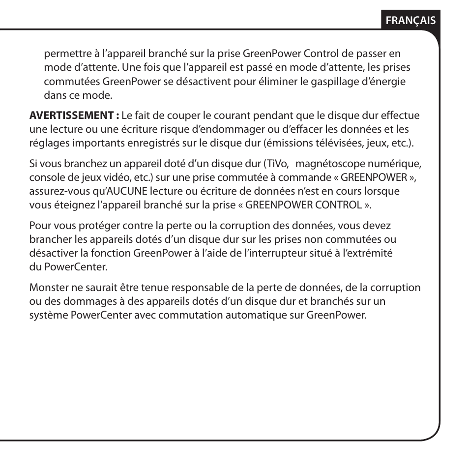 Monster HT 800G PowerCenter User Manual | Page 35 / 76