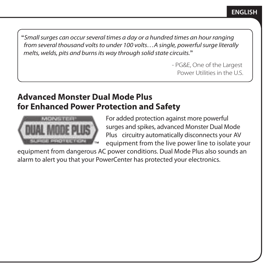 Advanced monster dual mode plus, For enhanced power protection and safety | Monster HT 800G PowerCenter User Manual | Page 5 / 76