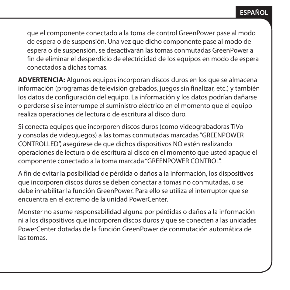Monster HT 800G PowerCenter User Manual | Page 59 / 76