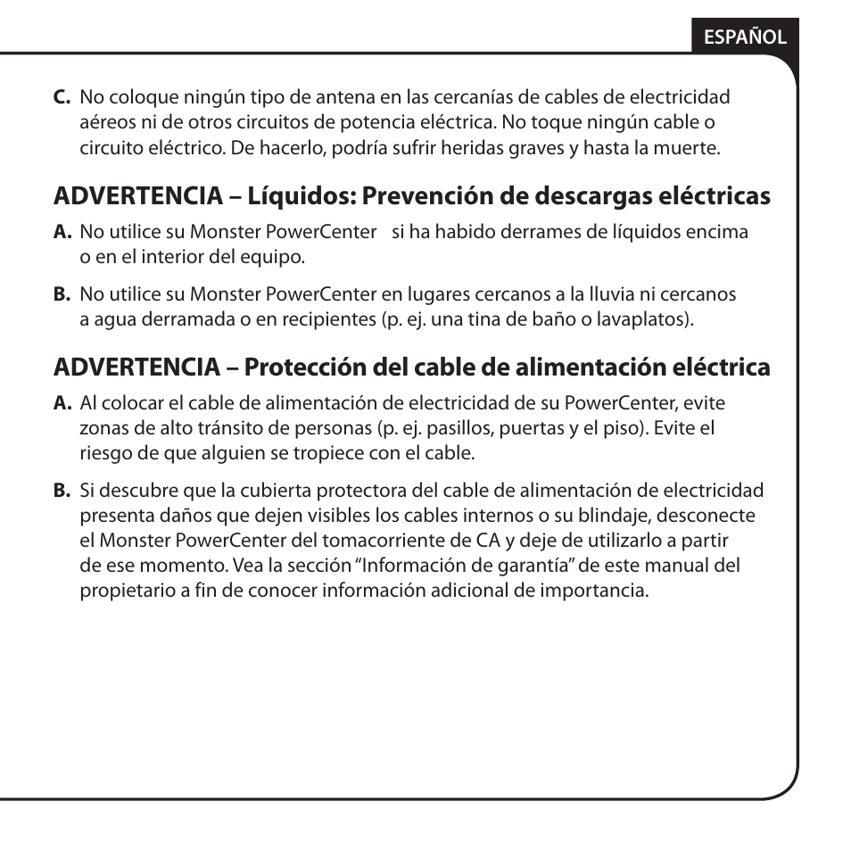 Monster HT 800G PowerCenter User Manual | Page 63 / 76