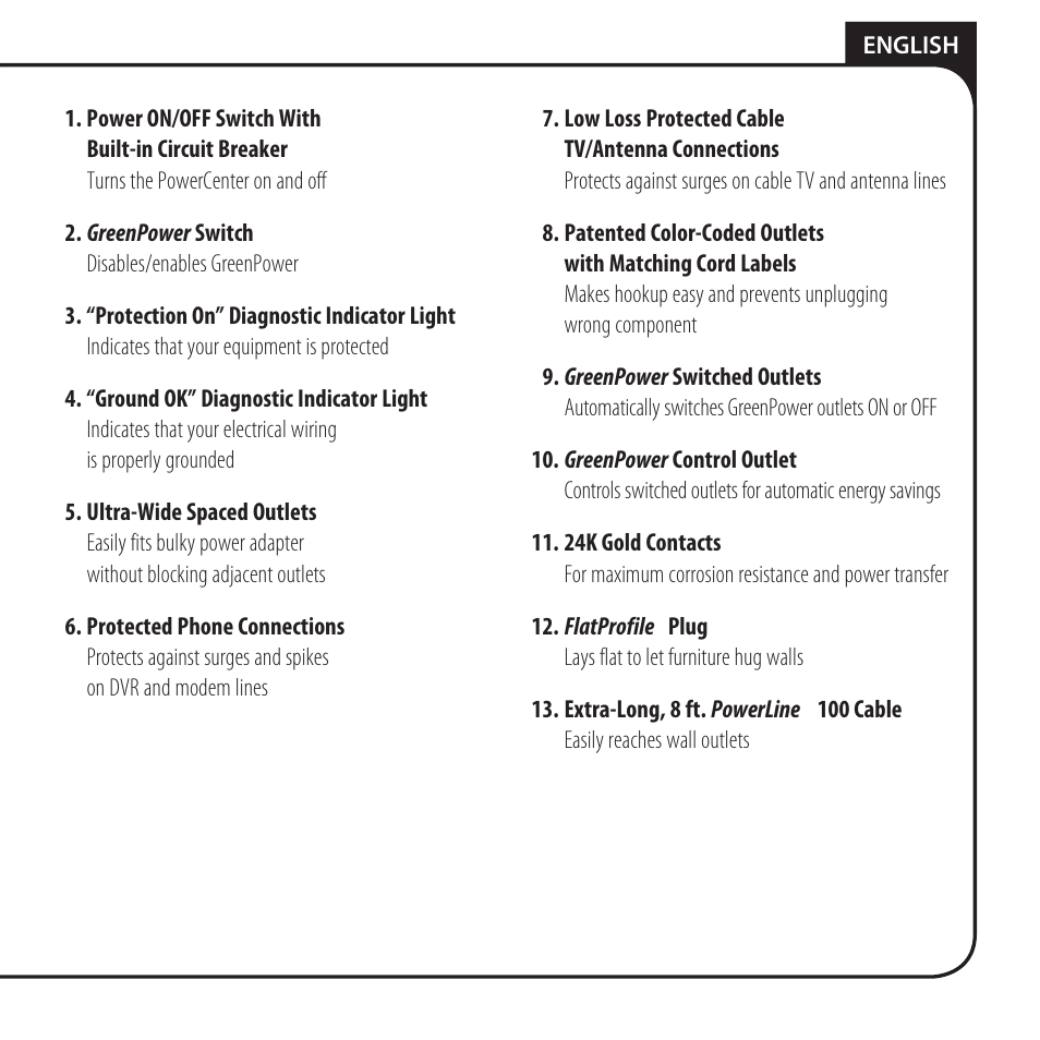 Monster HT 800G PowerCenter User Manual | Page 9 / 76