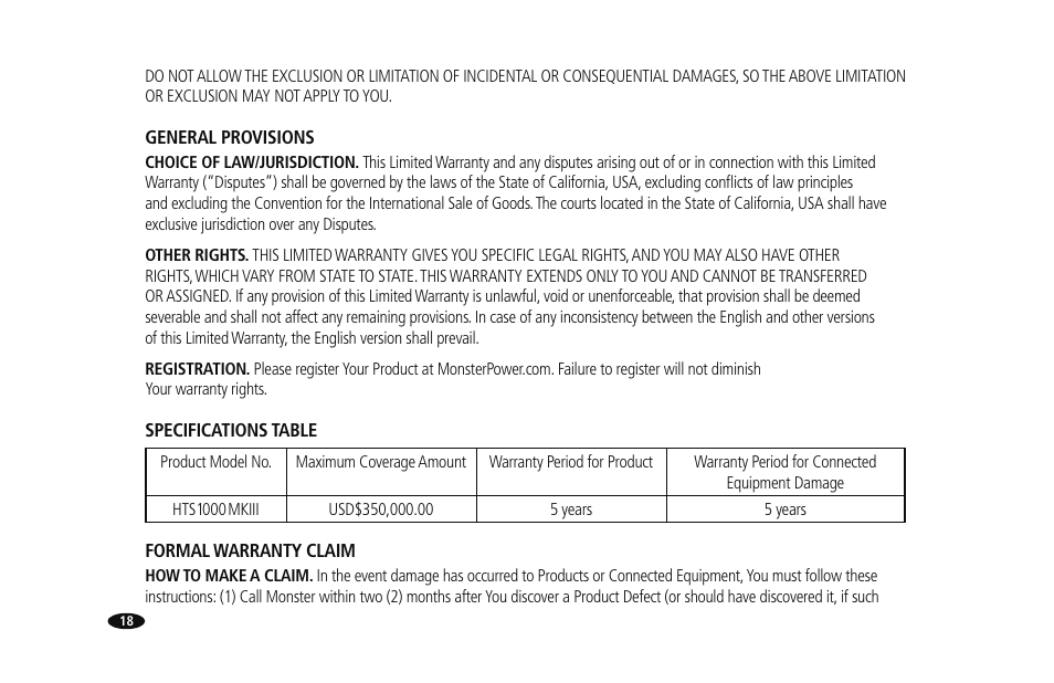Monster HTS1000MKIII User Manual | Page 24 / 79