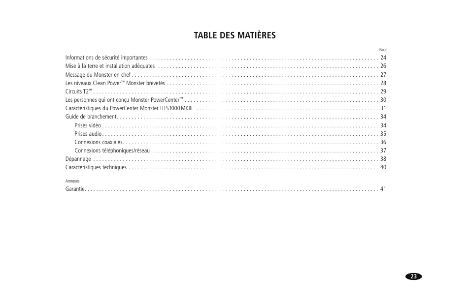 Monster HTS1000MKIII User Manual | Page 29 / 79