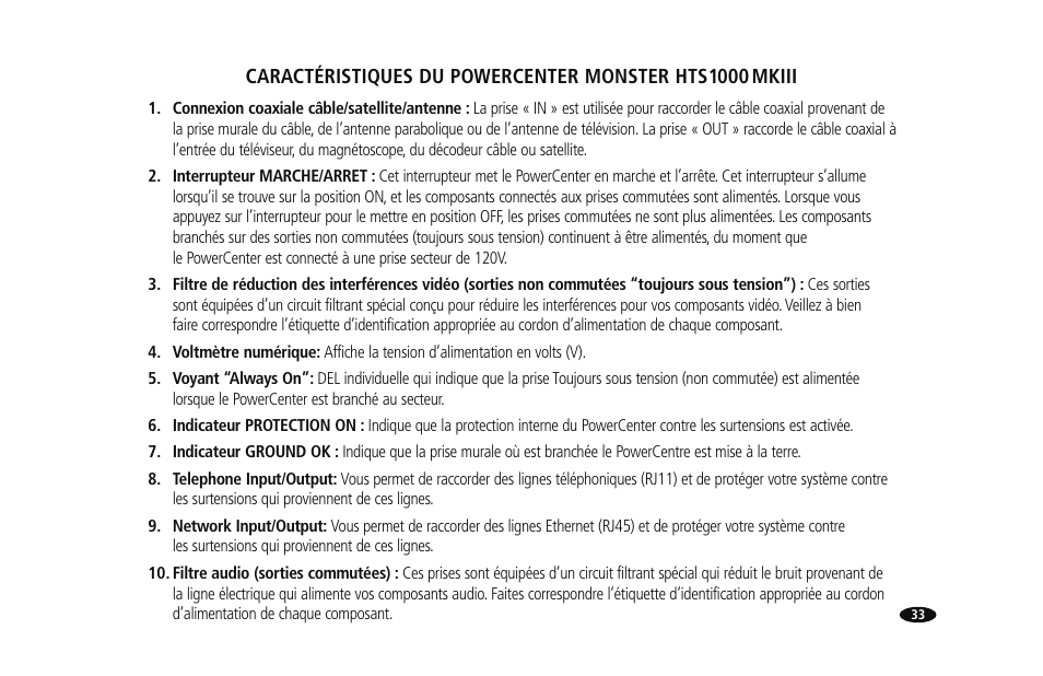 Monster HTS1000MKIII User Manual | Page 39 / 79