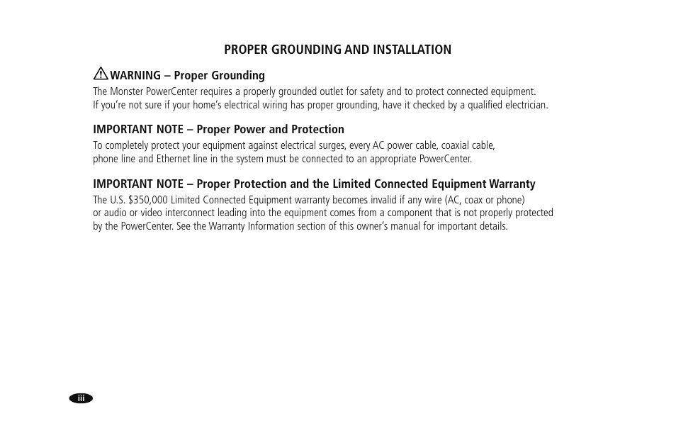 Monster HTS1000MKIII User Manual | Page 6 / 79