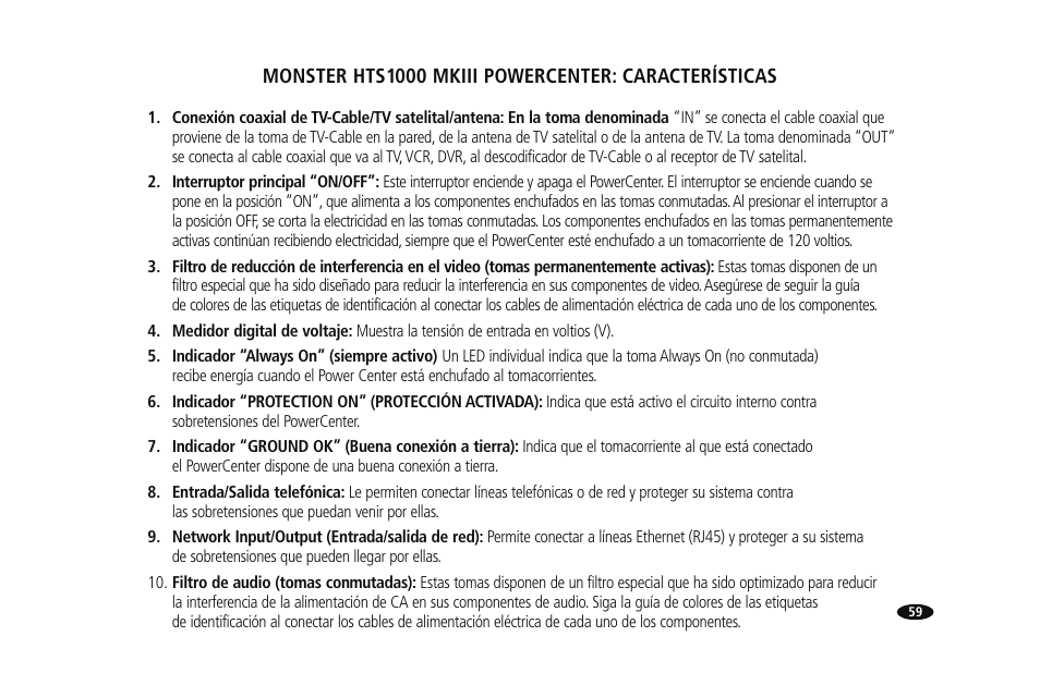 Monster HTS1000MKIII User Manual | Page 65 / 79