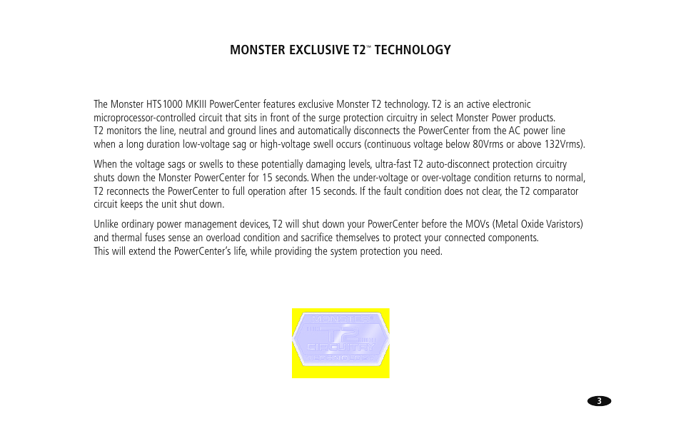 Monster exclusive t2, Technology | Monster HTS1000MKIII User Manual | Page 9 / 79