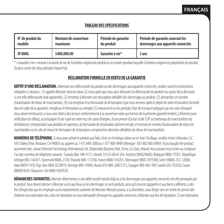 Monster JP 800G User Manual | Page 39 / 62