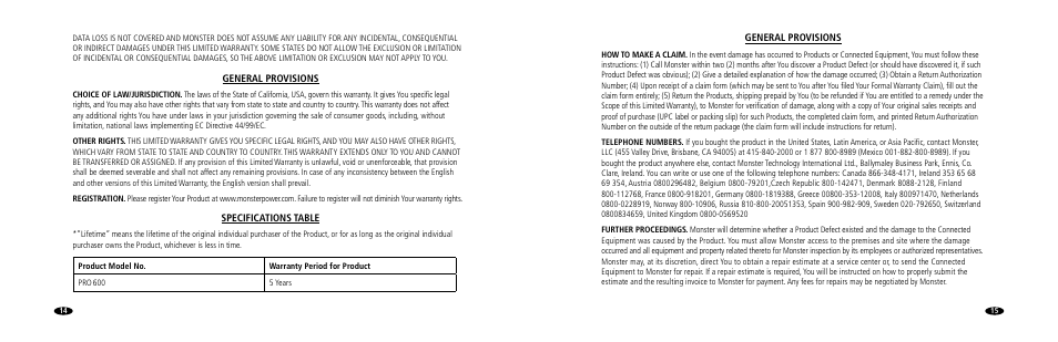 Monster PRO 600 User Manual | Page 11 / 35