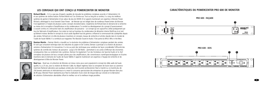 Caractéristiques du powercenter pro 600 de monster | Monster PRO 600 User Manual | Page 17 / 35