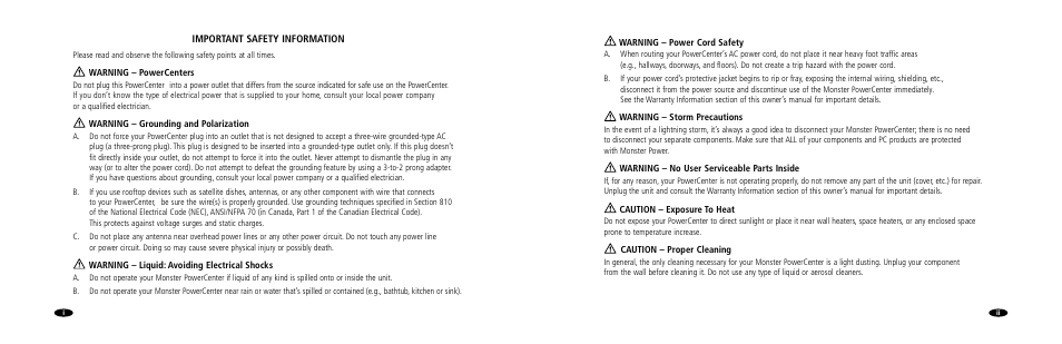 Important safety information | Monster PRO 600 User Manual | Page 3 / 35