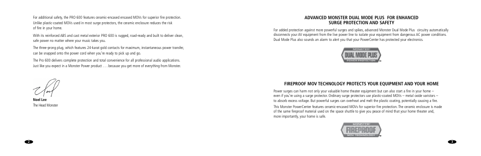 Advanced monster dual mode plus, For enhanced surge protection and safety | Monster PRO 600 User Manual | Page 5 / 35