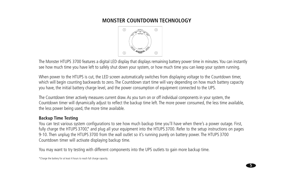 Monster countdown technology, The monster htups, 3700,* and plug all your equipment into the htups | Htups 3700 | Monster HTUPS 3700 User Manual | Page 13 / 62