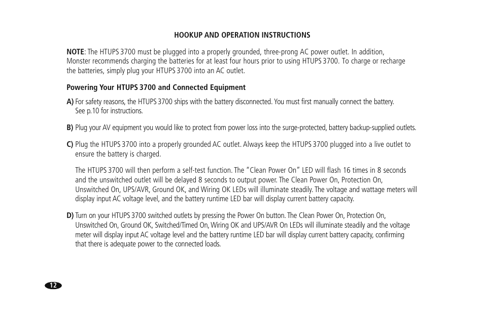 Monster HTUPS 3700 User Manual | Page 20 / 62