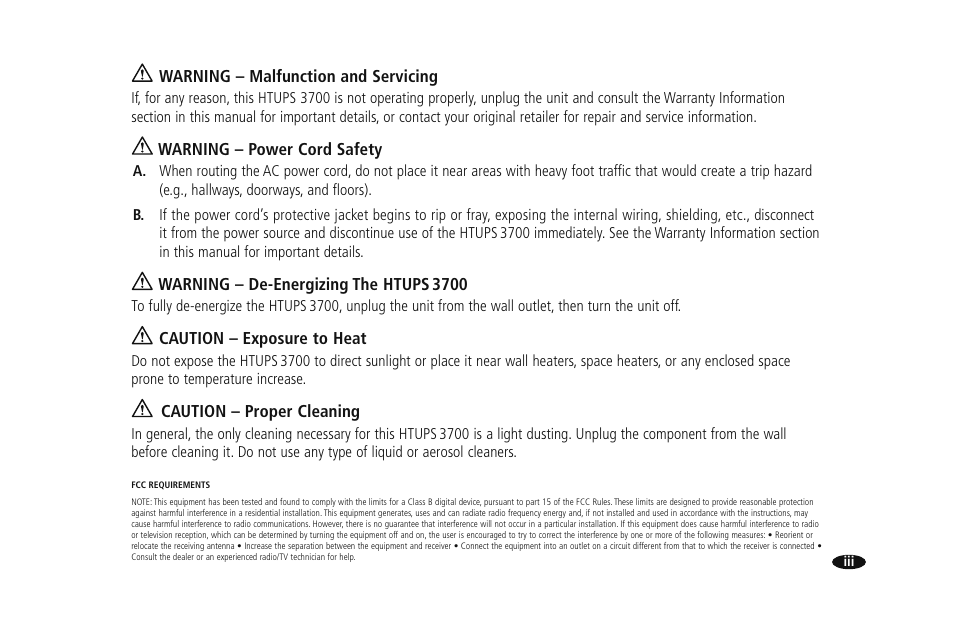 Monster HTUPS 3700 User Manual | Page 7 / 62