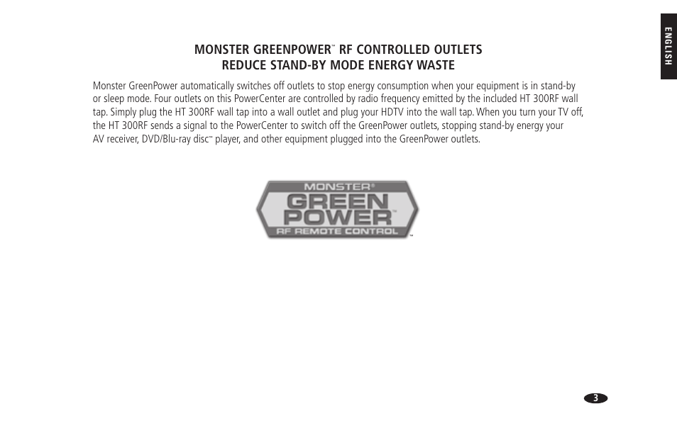 Monster greenpower | Monster HTS 1900G User Manual | Page 11 / 120