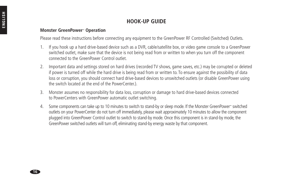 Hook-up guide | Monster HTS 1900G User Manual | Page 24 / 120