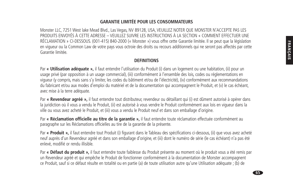 Monster HTS 1900G User Manual | Page 73 / 120